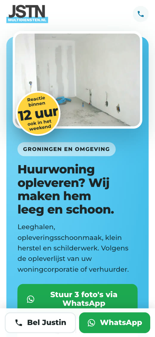 Landingspagina huurwoning opleveren