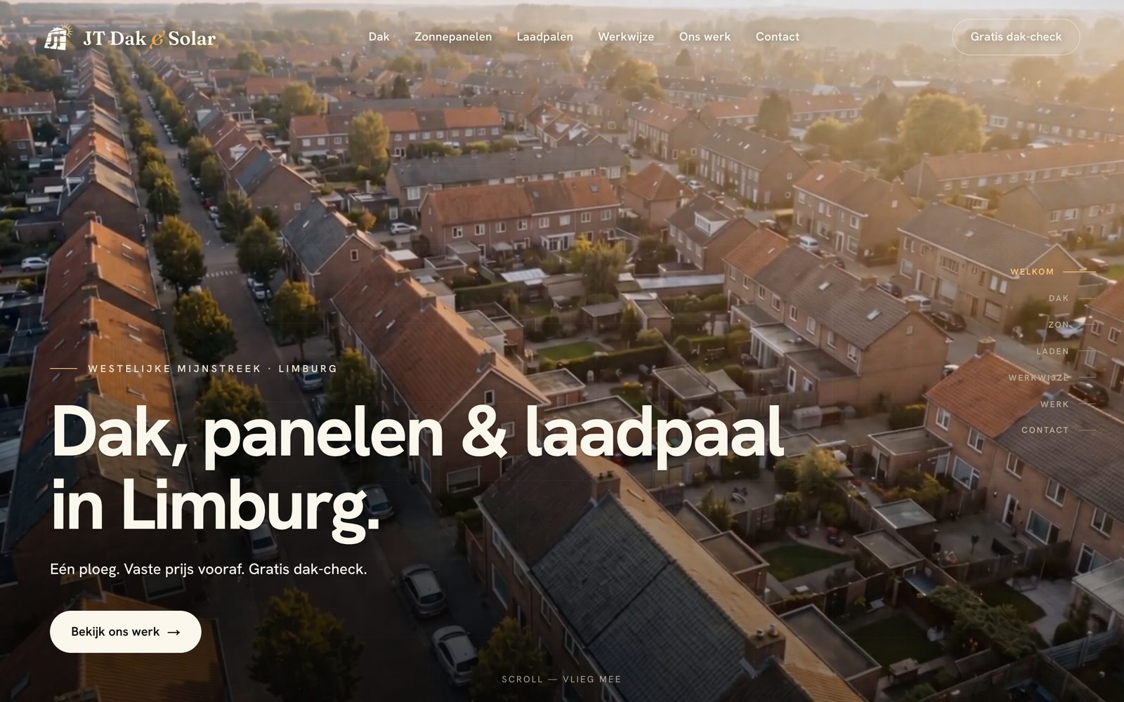 Homepage van JT Dak & Solar